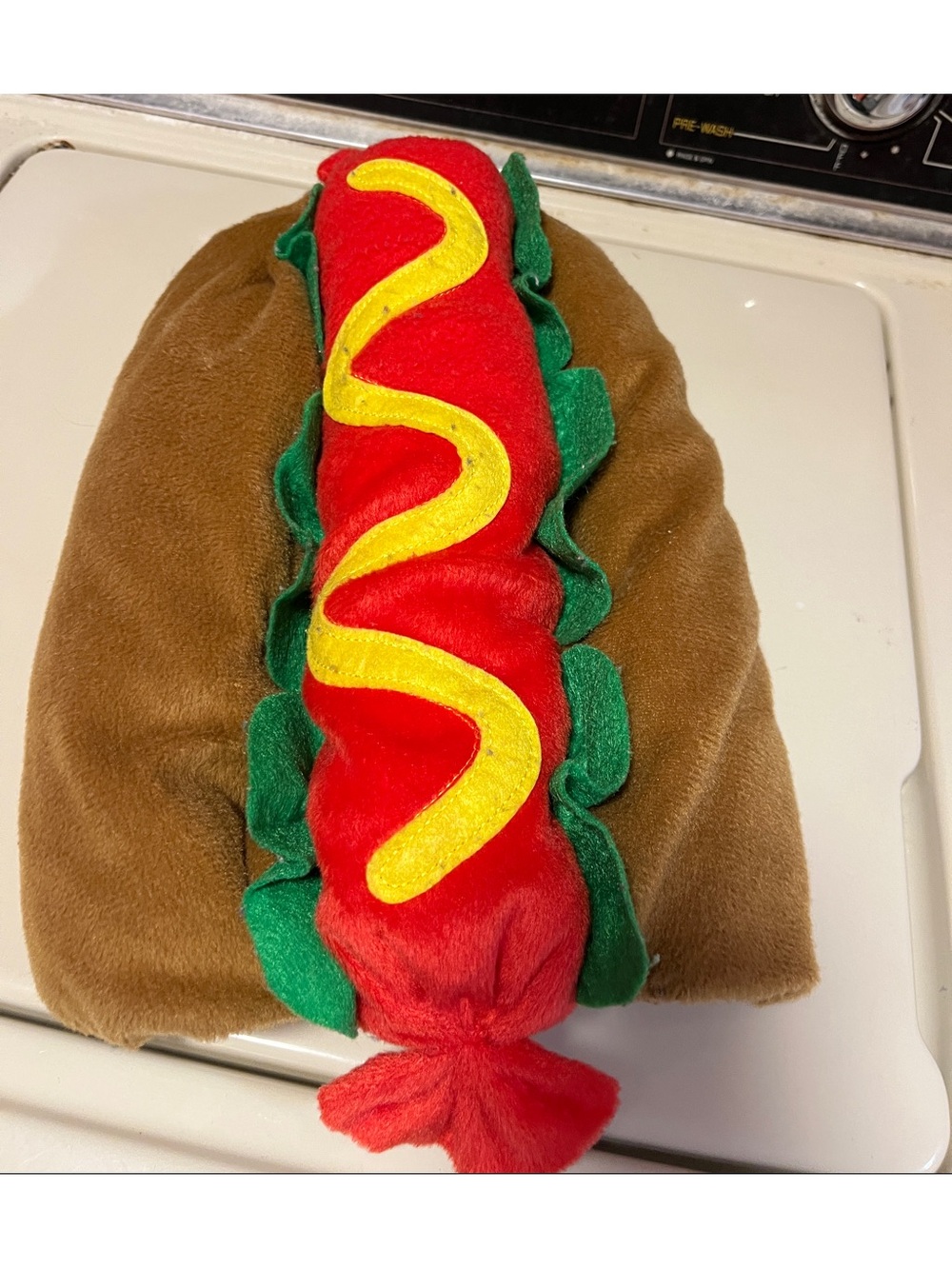 Kids Hot Dog Costume Hat in Brown, Red, Green, Yellow